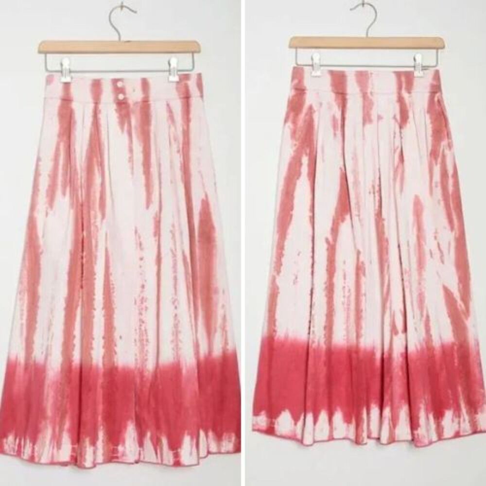 NWT Anthropologie Ansley Tie-Dye Wrap Midi Skirt | M